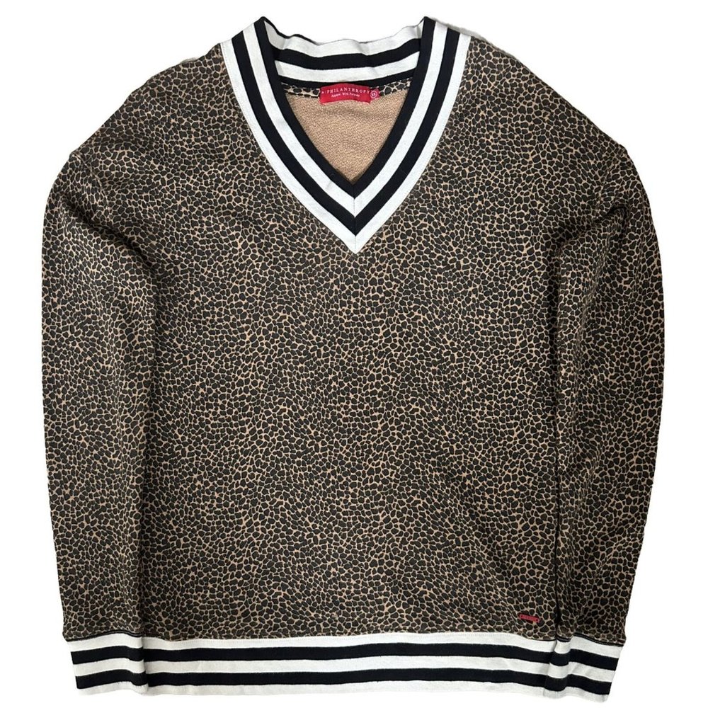 n:philanthropy Ciao V-Neck Animal Print Pullover Sz XS